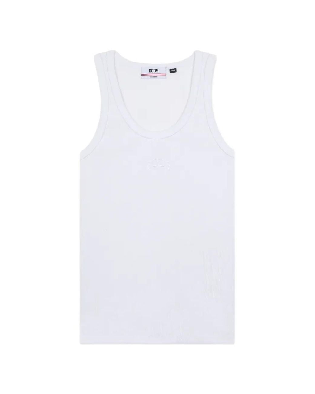 Gcds White Logo-Embroidery Tank Top