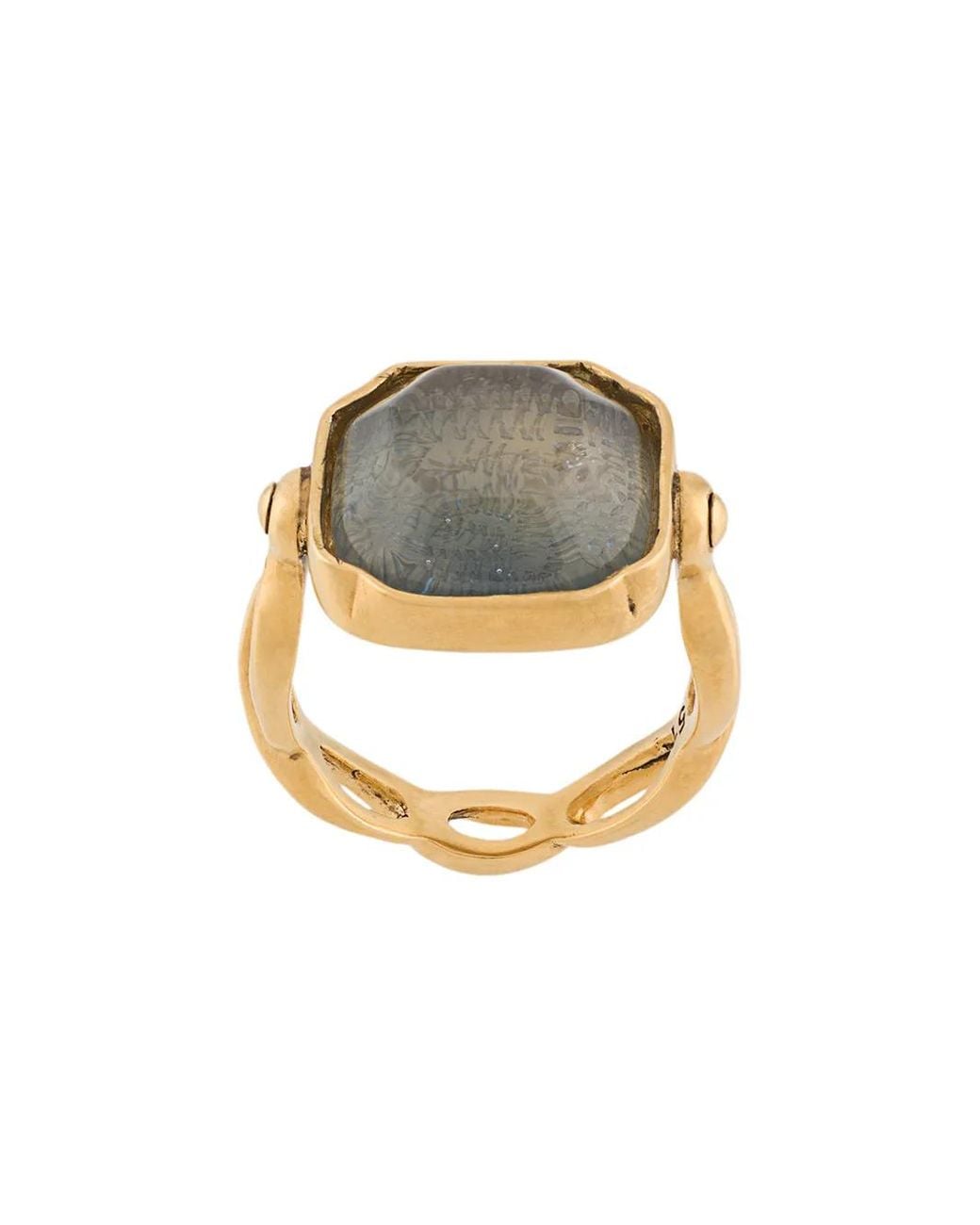 Goossens Metallic Ring Mit Cabochons