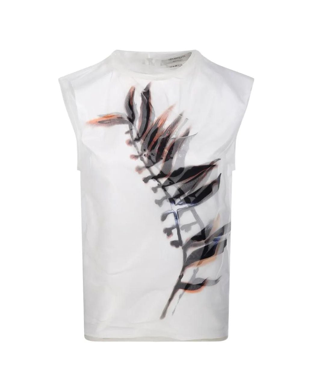 Sportmax White Floral-Print Top