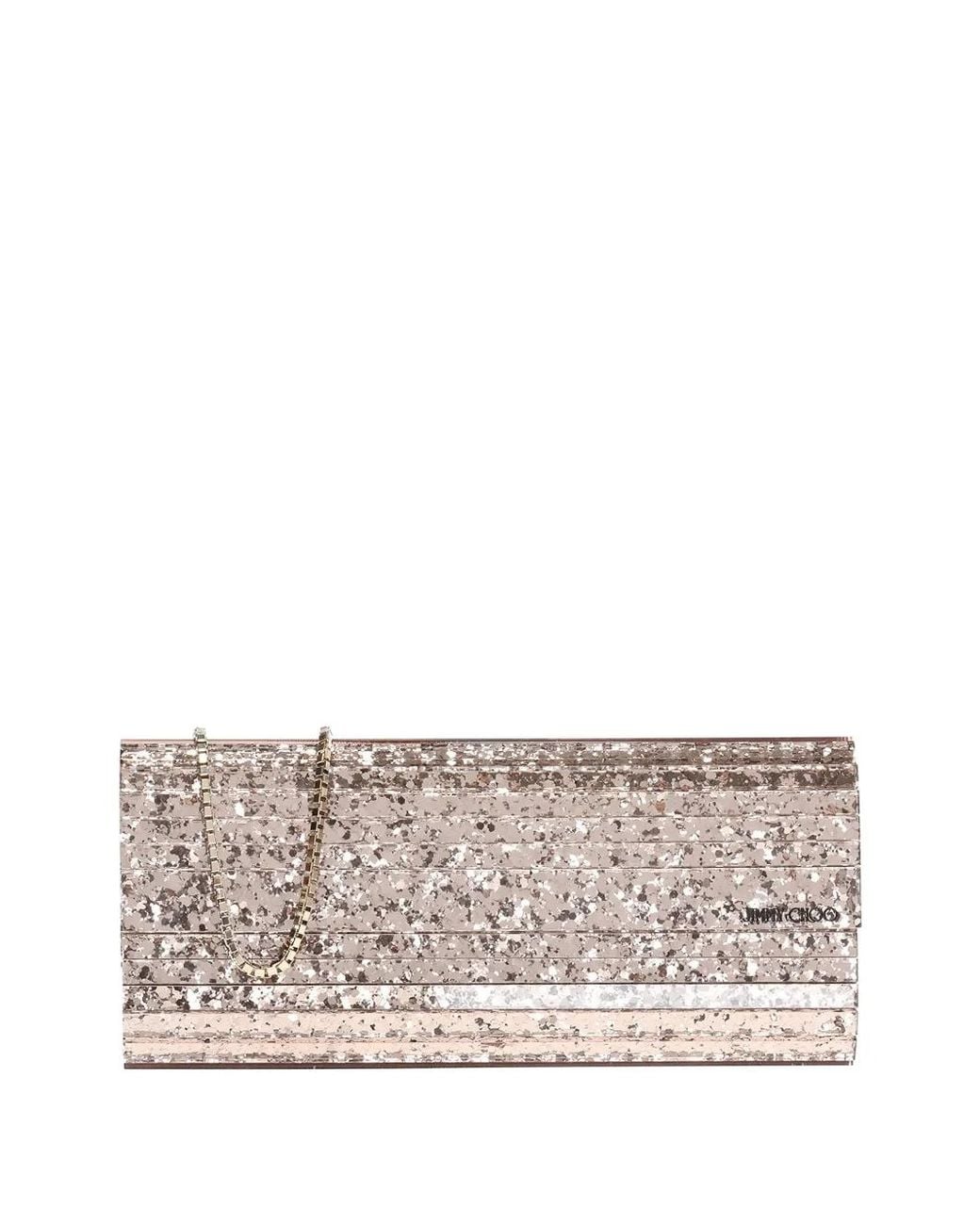 Jimmy Choo Gray Sweetie Logo-Detail Shoulder Bag