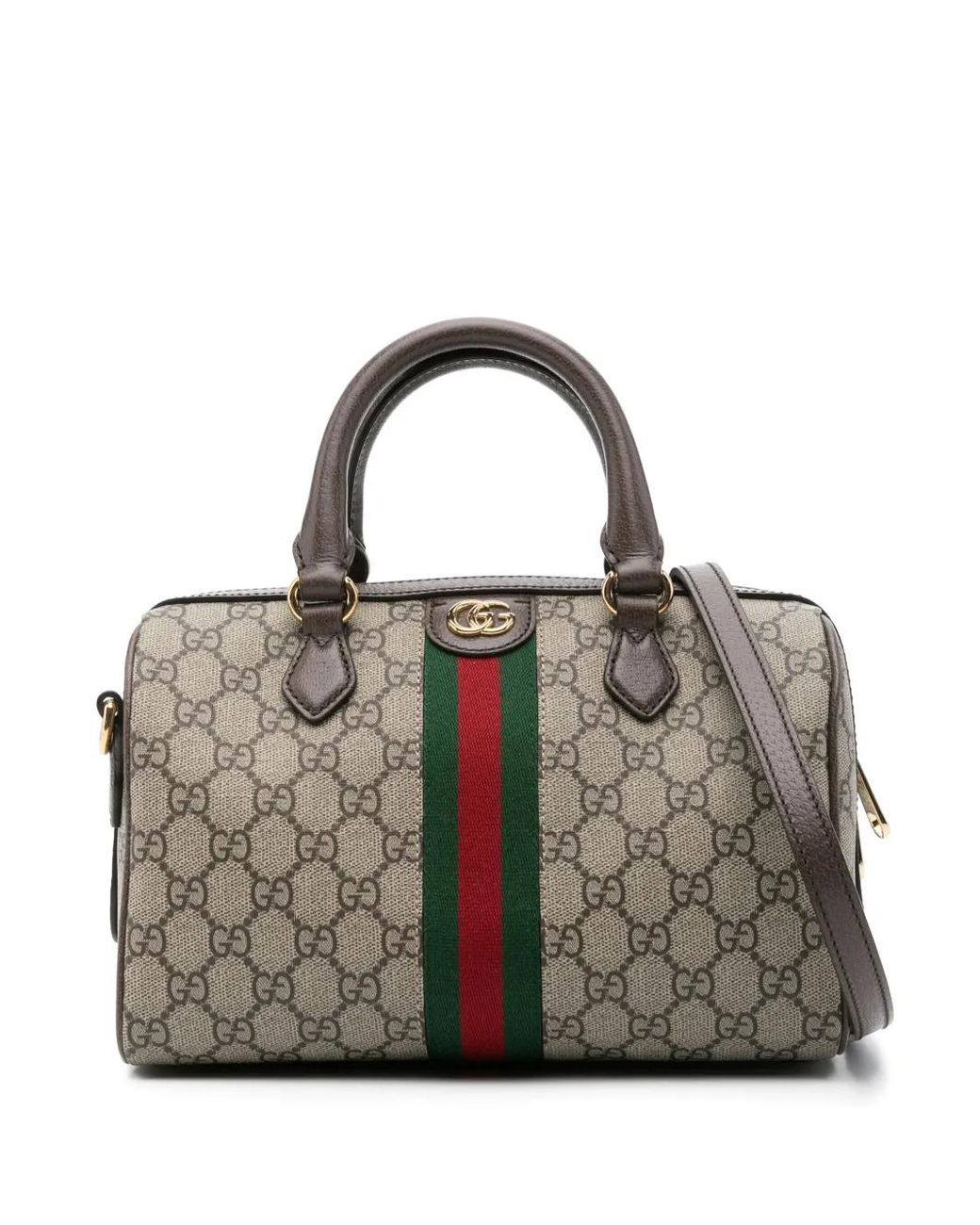 Gucci Black Ophidia Medium Boston Tote Bag