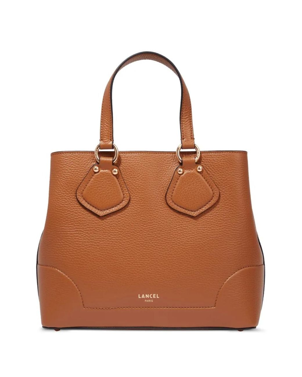 Lancel Brown Small Neo Izy De Lancer Leather Tote Bag