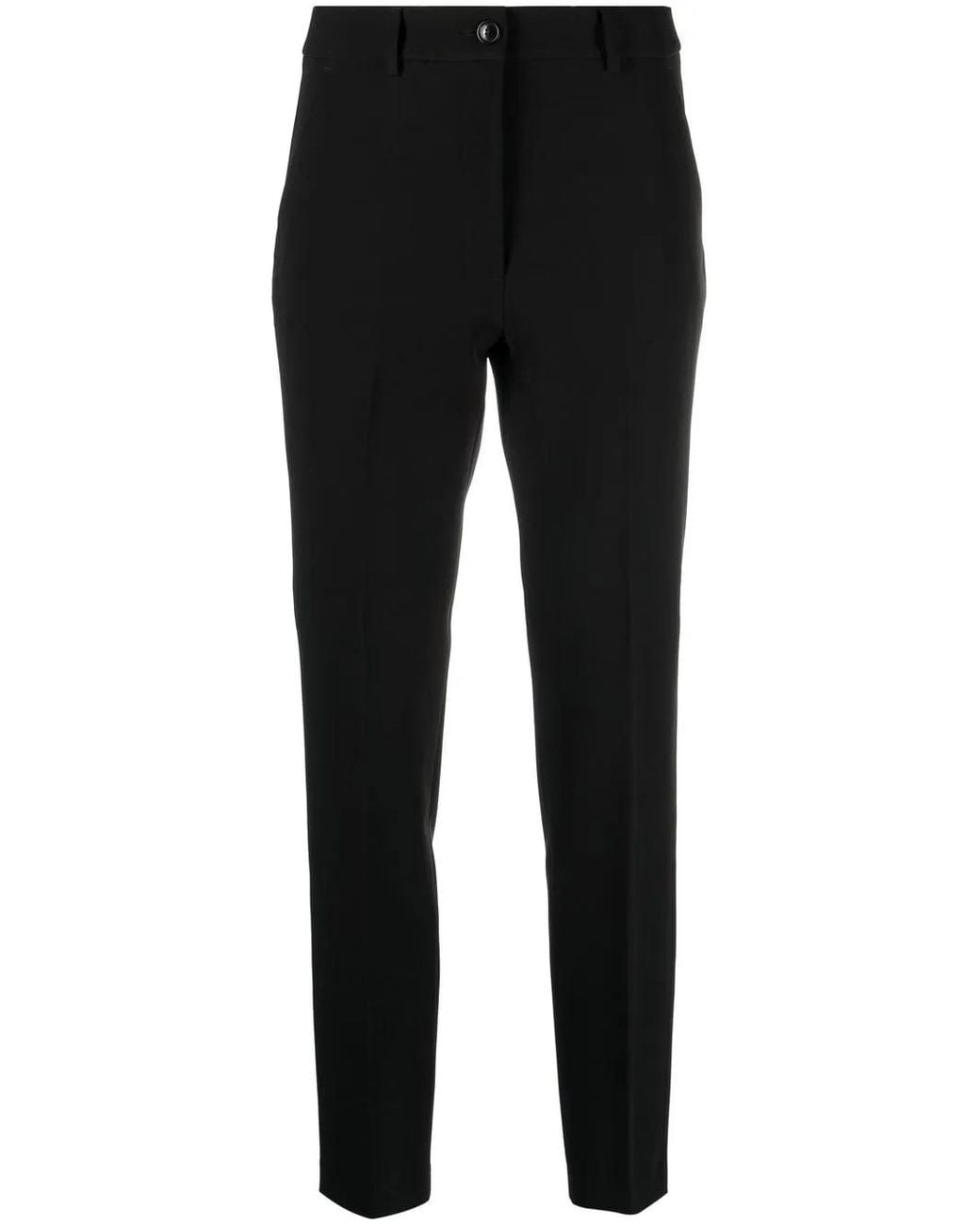 Seventy Black Slim-Fit Tailored Trousers
