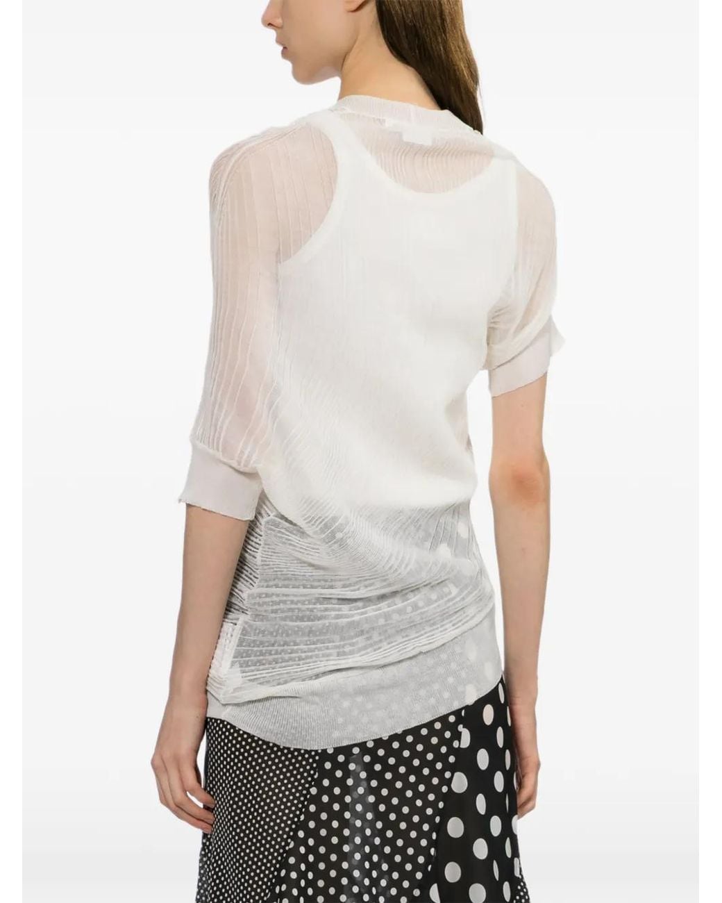 Junya Watanabe White Mesh T-Shirt