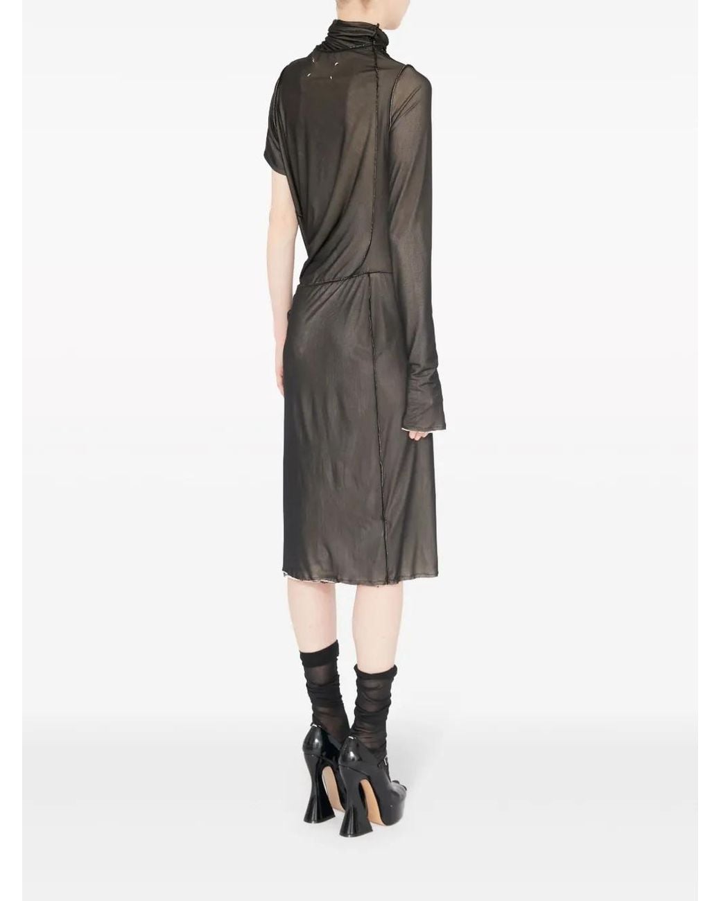 Maison Margiela Gray Midi Dress Clothing