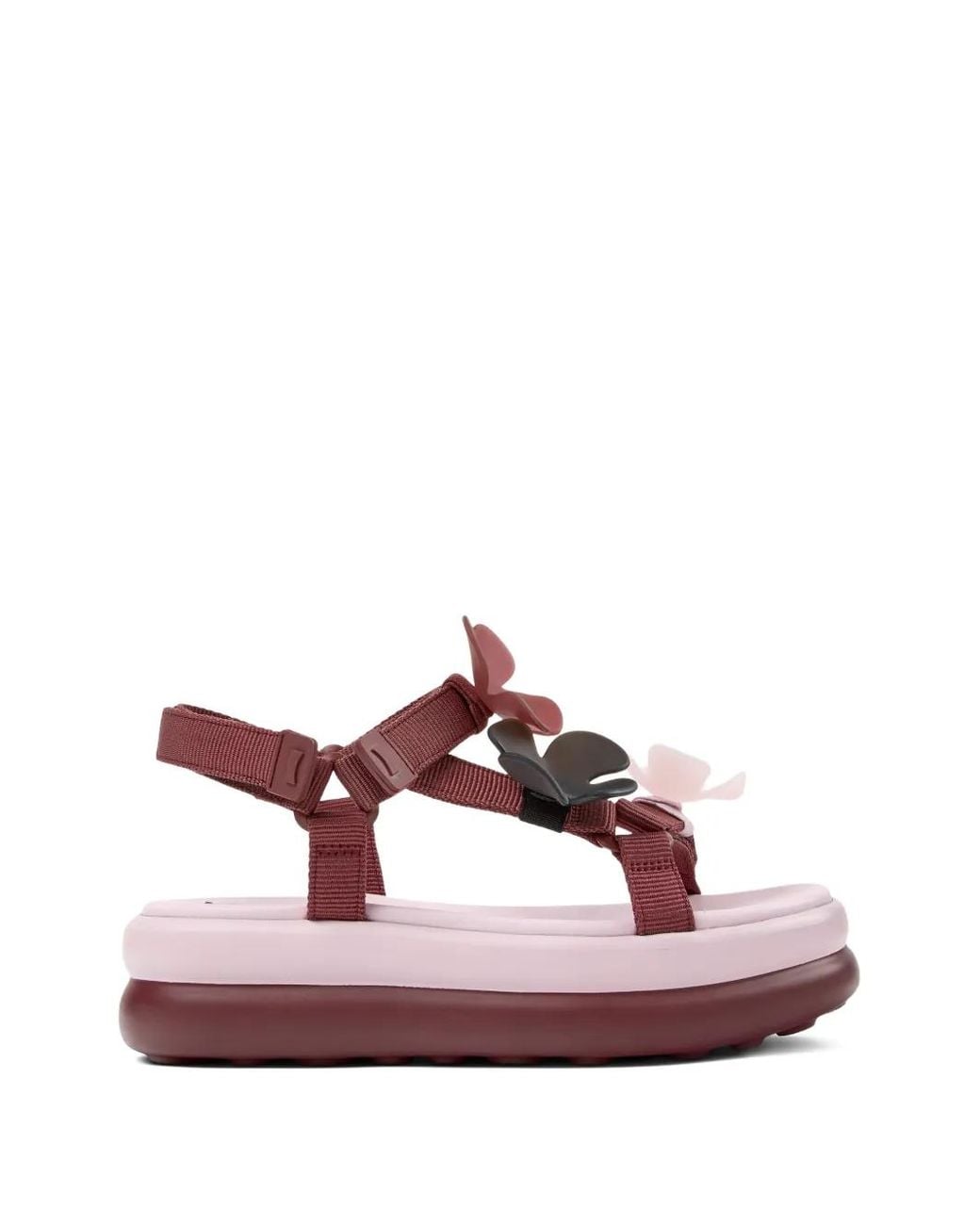 Camper Pink Pelotas Flota Up Flower-Appliqué Sandals