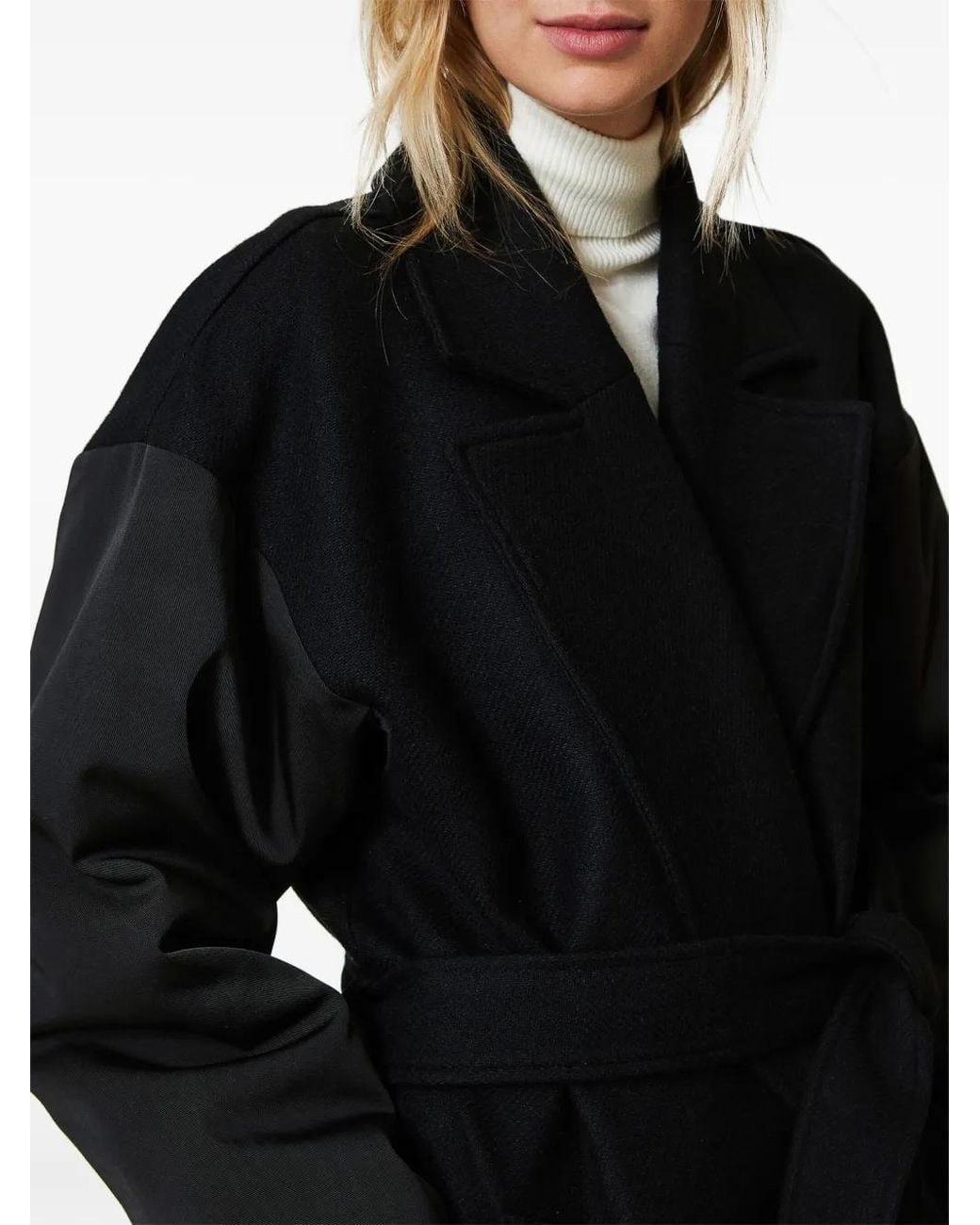 Twinset Black Belted Coat