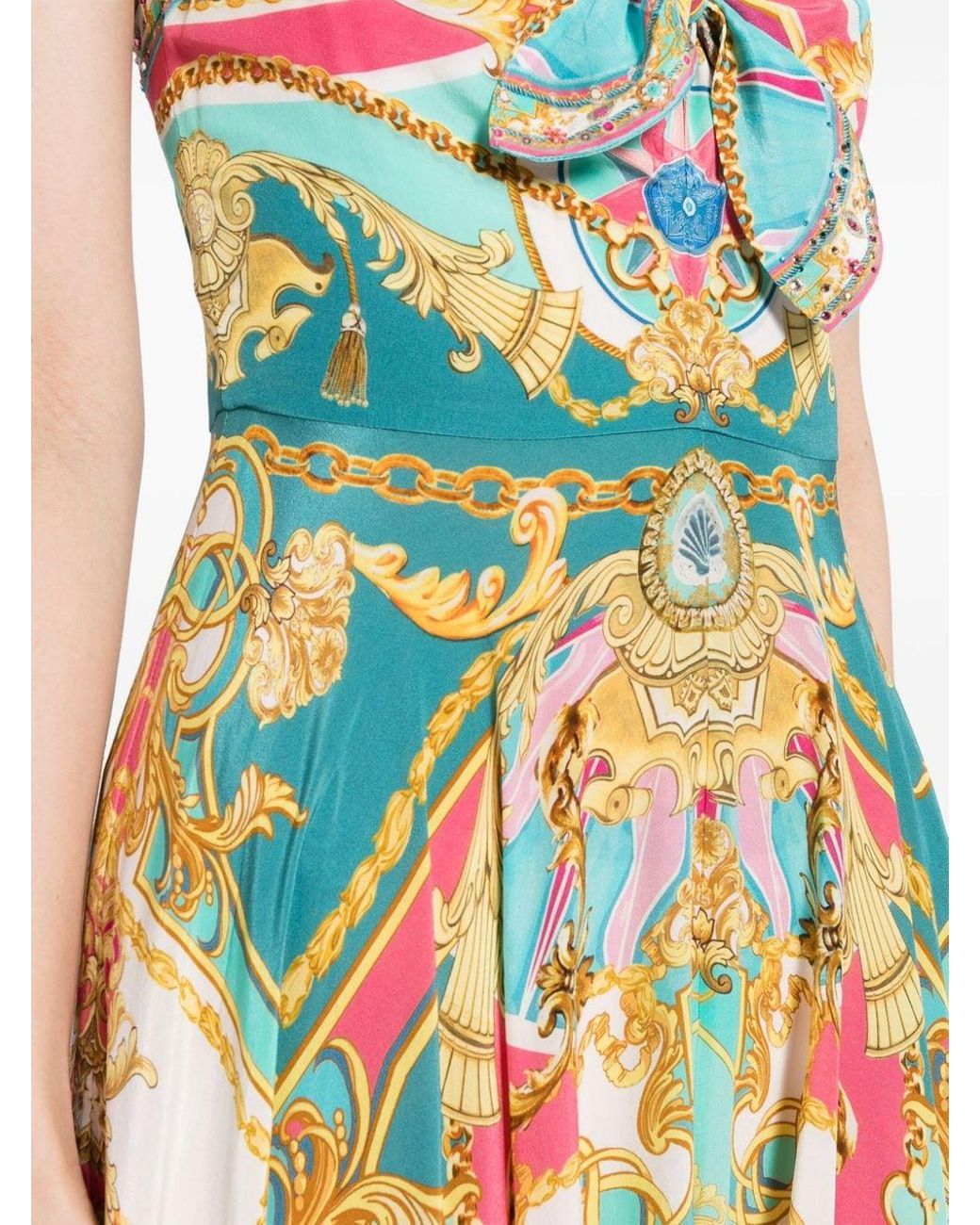 Camilla baroque-pattern silk shirt - Multicolour