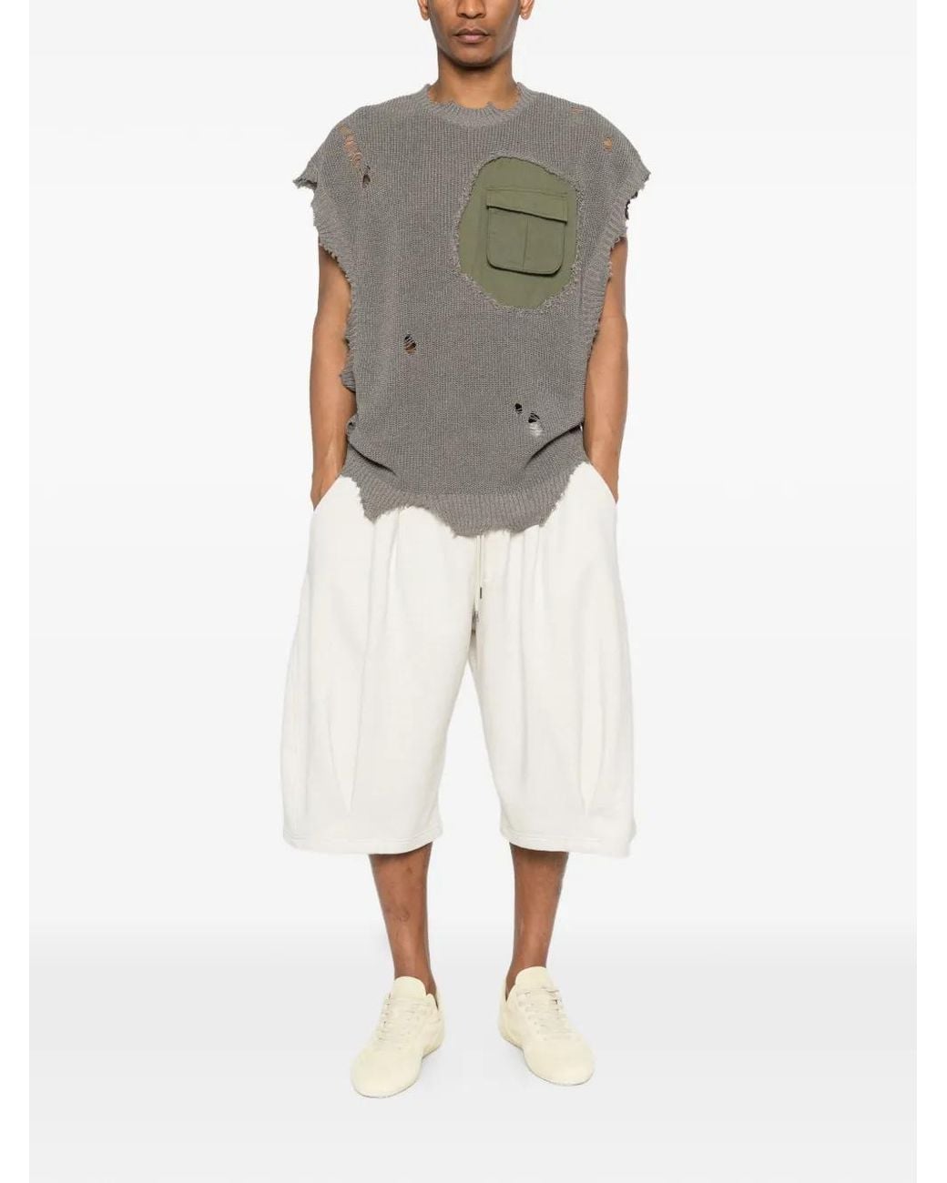 KHOKI White Drawstring Shorts for men