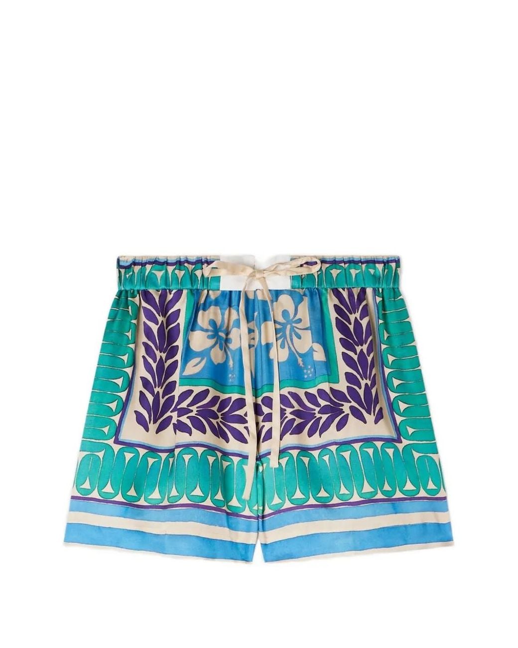 Sandro Blue Floral Print Shorts