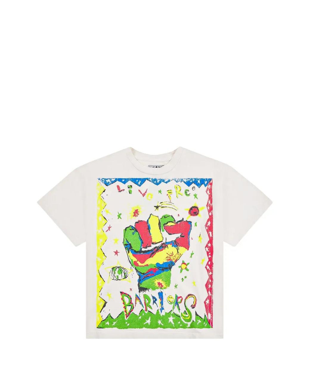 Barriers White Graphic-Print T-Shirt for men