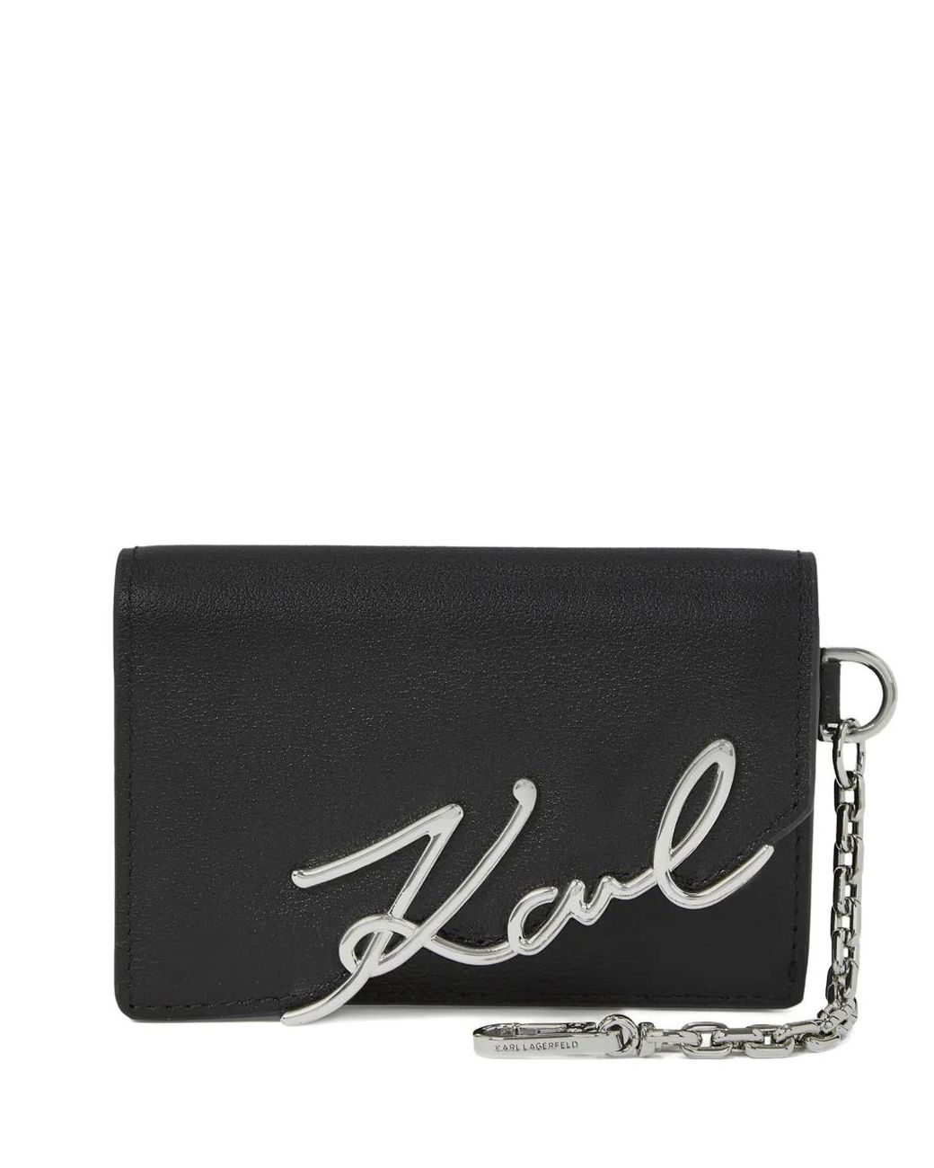 Karl Lagerfeld Black K/Signature Chain Wallet