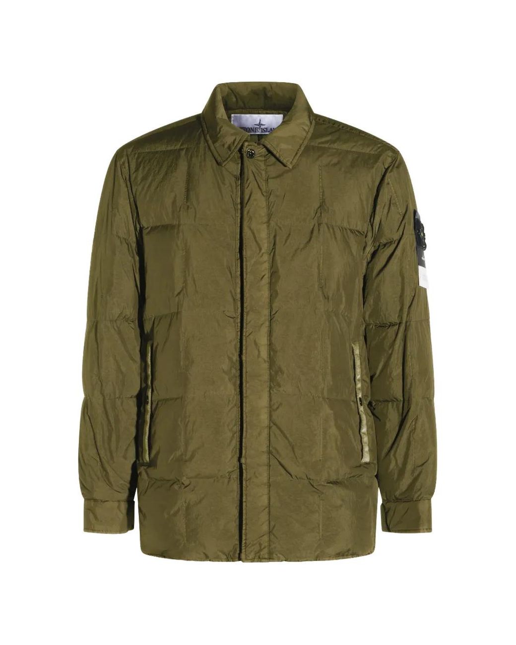 Stone Island Green Long-Sleeves Coat for men