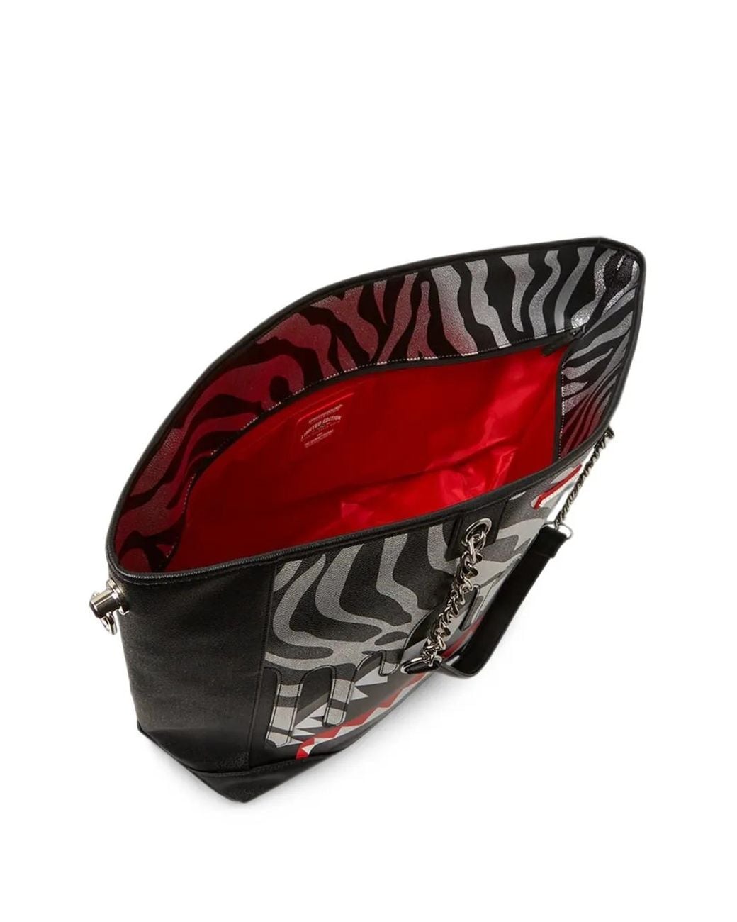 Sprayground Black Ze Shark Predator Tote Bag