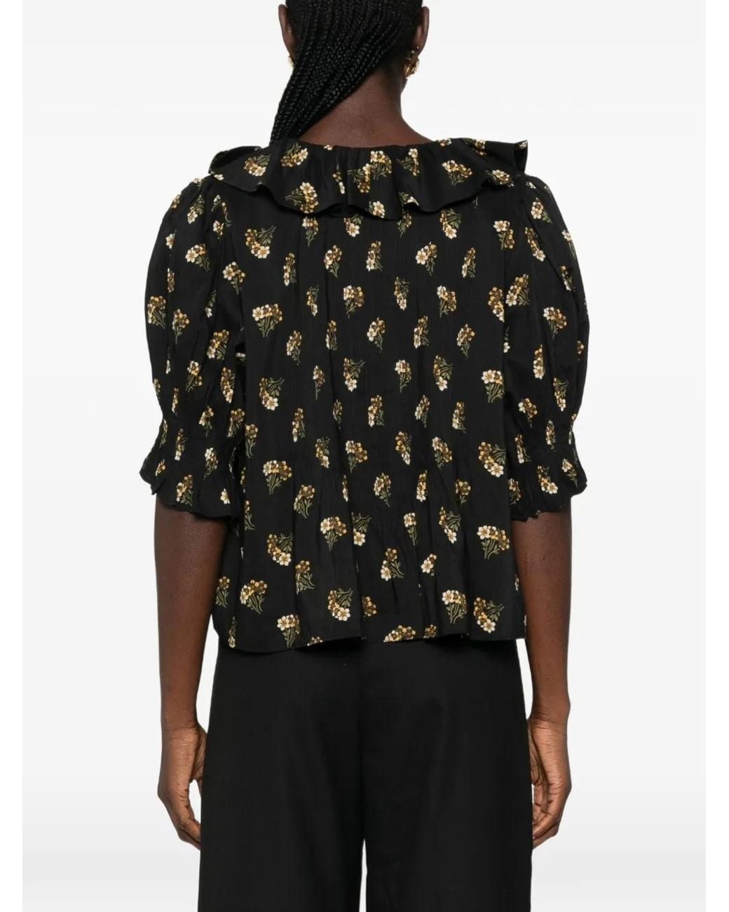 Blusa Henri Doen de color Black