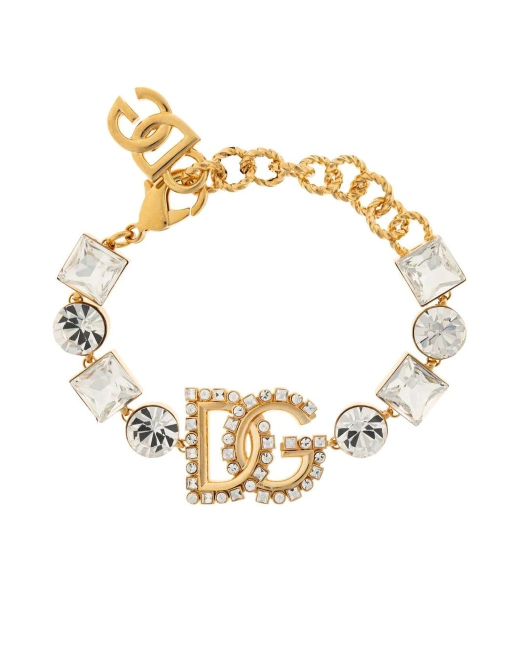 Dolce & Gabbana Metallic Logo-Plaque Bracelet