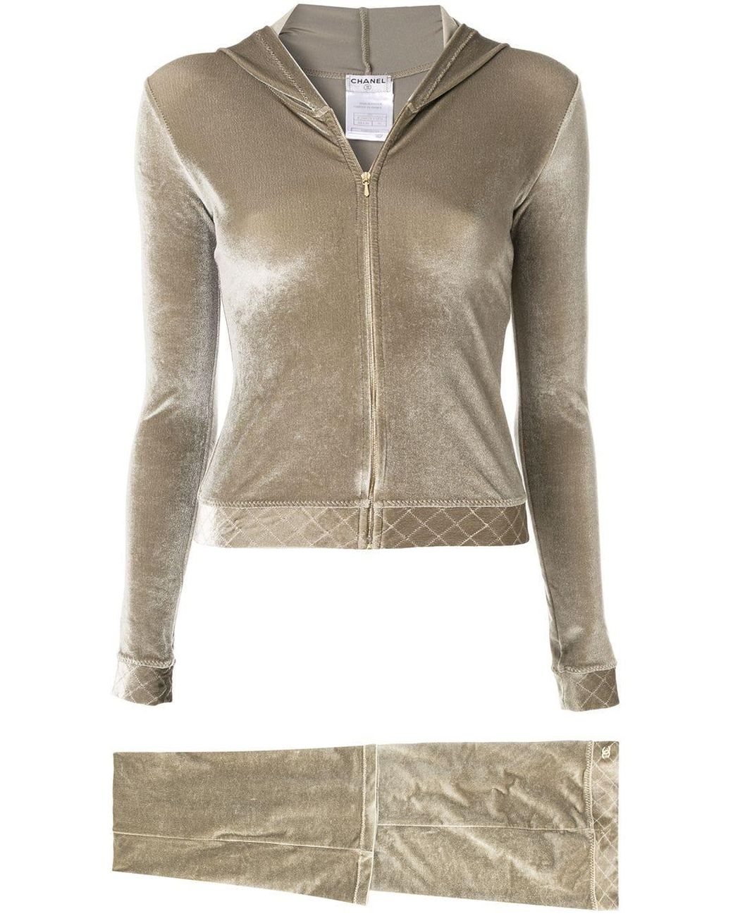 Chanel velvet tracksuit hotsell