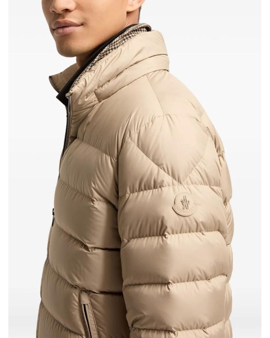 Moncler Natural Arneb Hooded Short Down Jacket for men