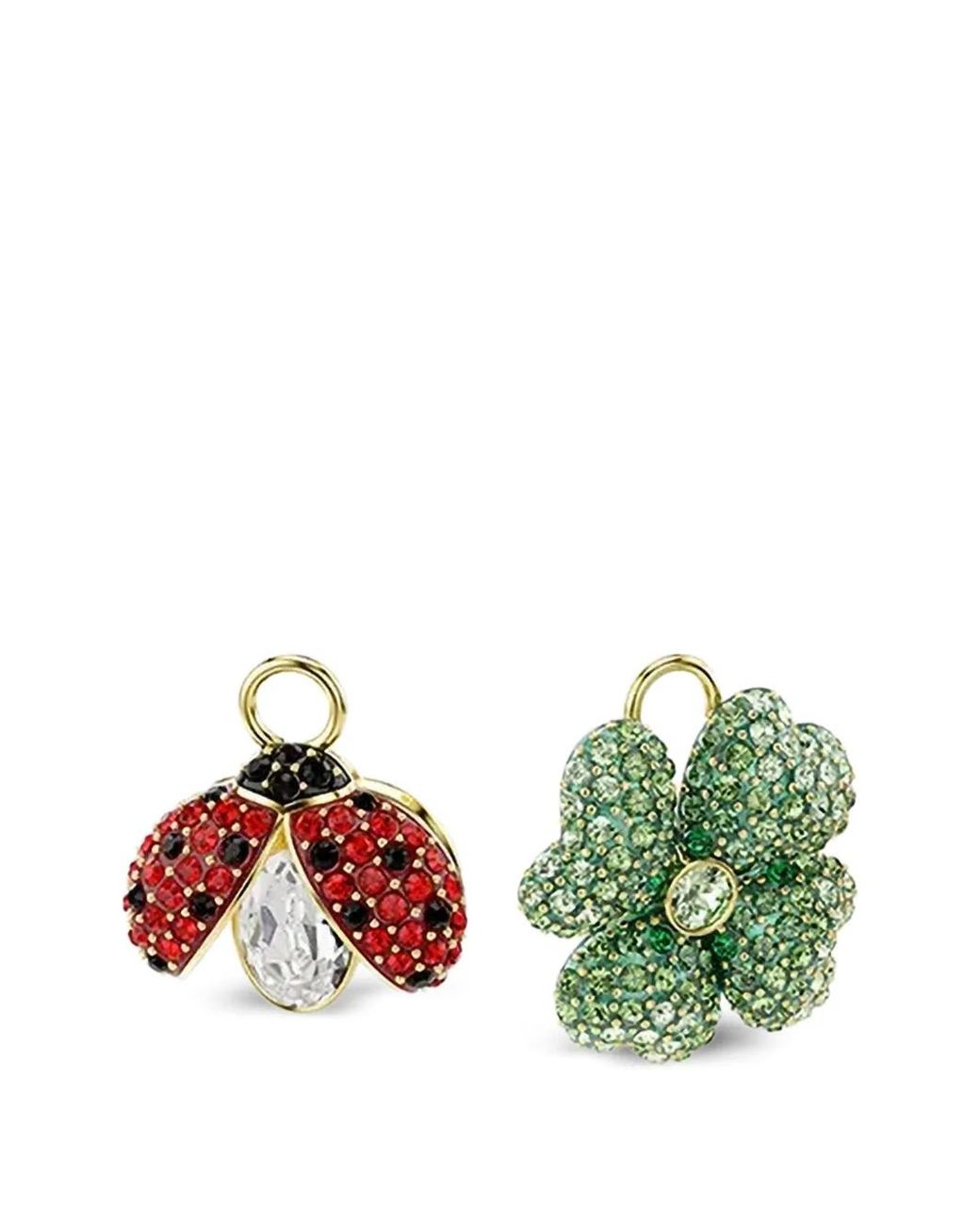 Swarovski Green Lot De Trois Boucles D'Oreilles Idyllia À Ornements En Cristal