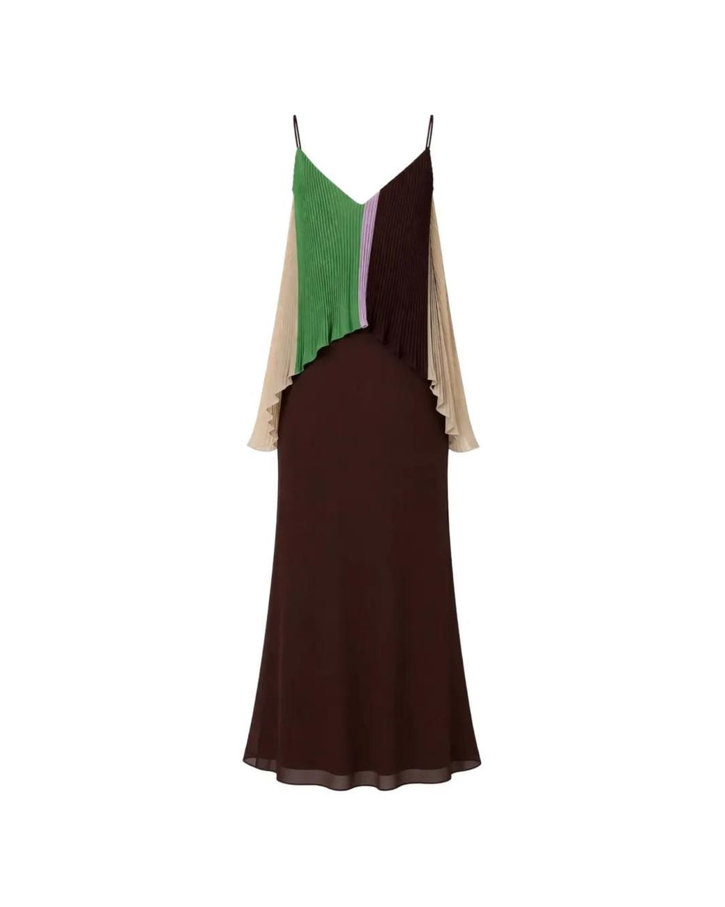 Baobab Brown Pleated Danielle Layered Maxi Dress