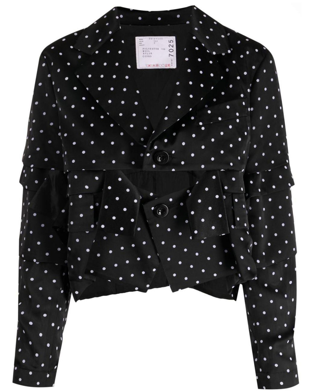 Polka-dot Flock-print Jacket