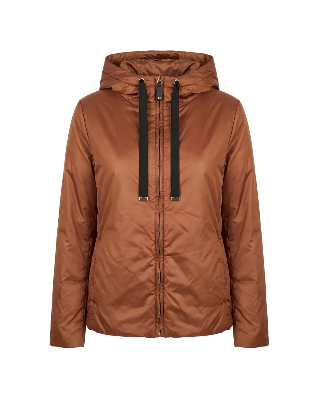 Max Mara Brown Drawstring Hooded Jacket