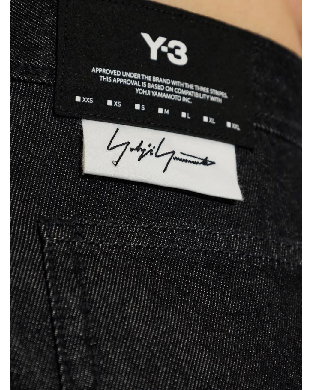 Y-3 Black X Yohji Yamamoto Jean Ample À Boutons Décoratifs