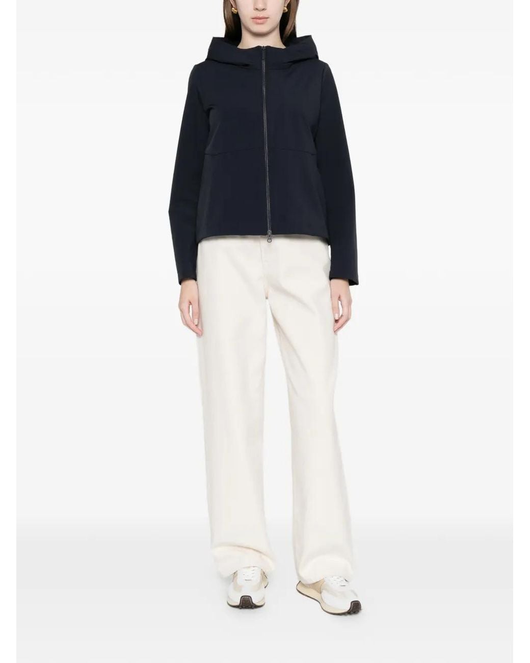 Bomboogie Blue Hooded Cropped Jacket