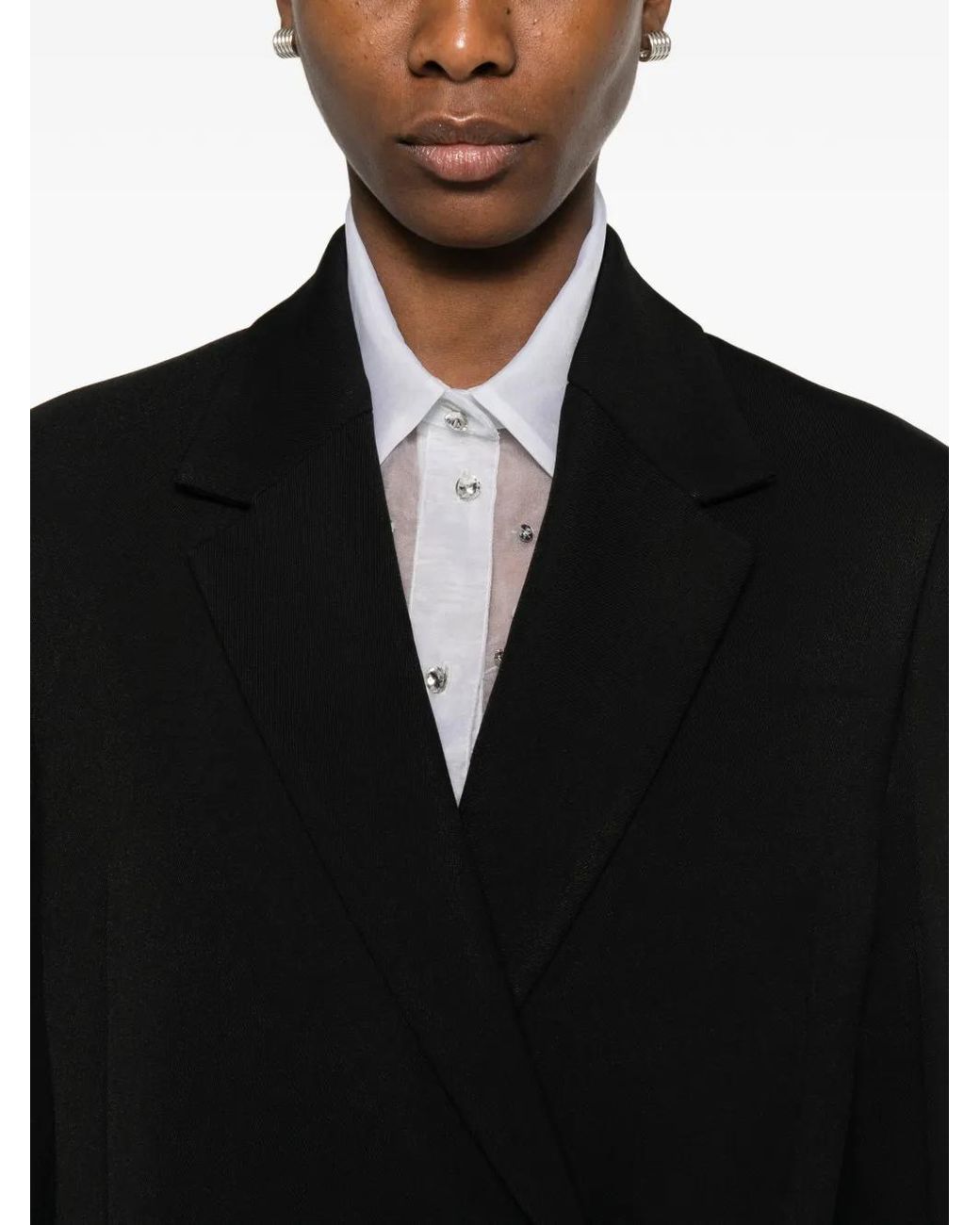 Totême Black Long Boxy Blazer
