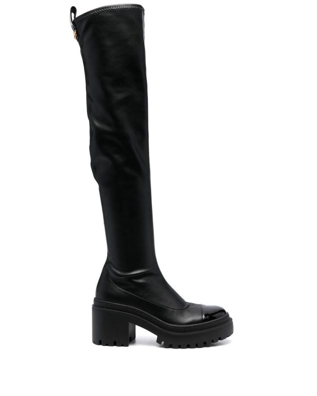 Giuseppe Zanotti 80mm Thigh-high Leather Boots in Black | Lyst