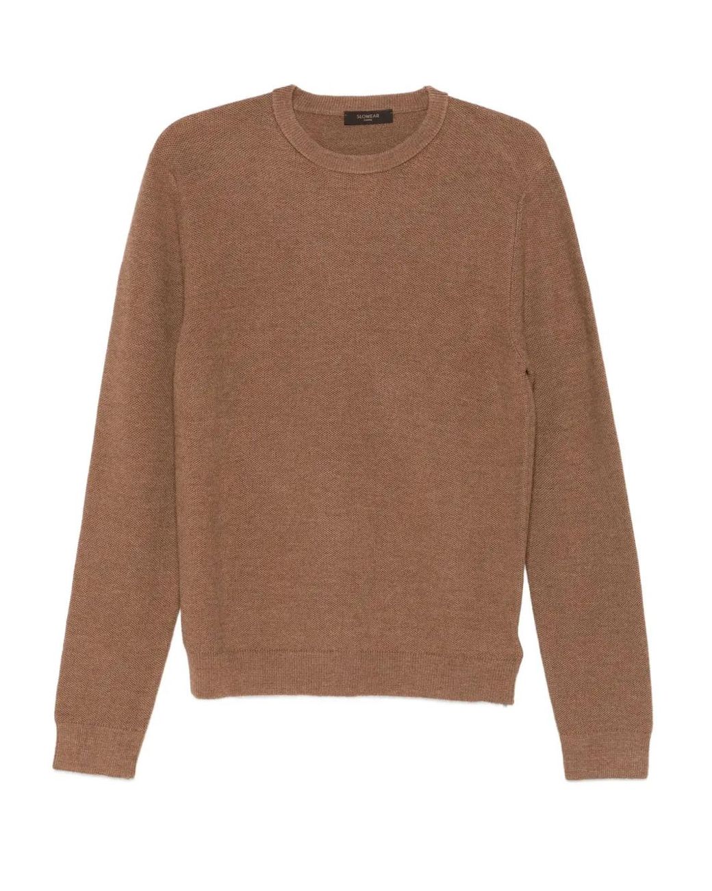 Zanone Brown Crew-Neck Sweater for men