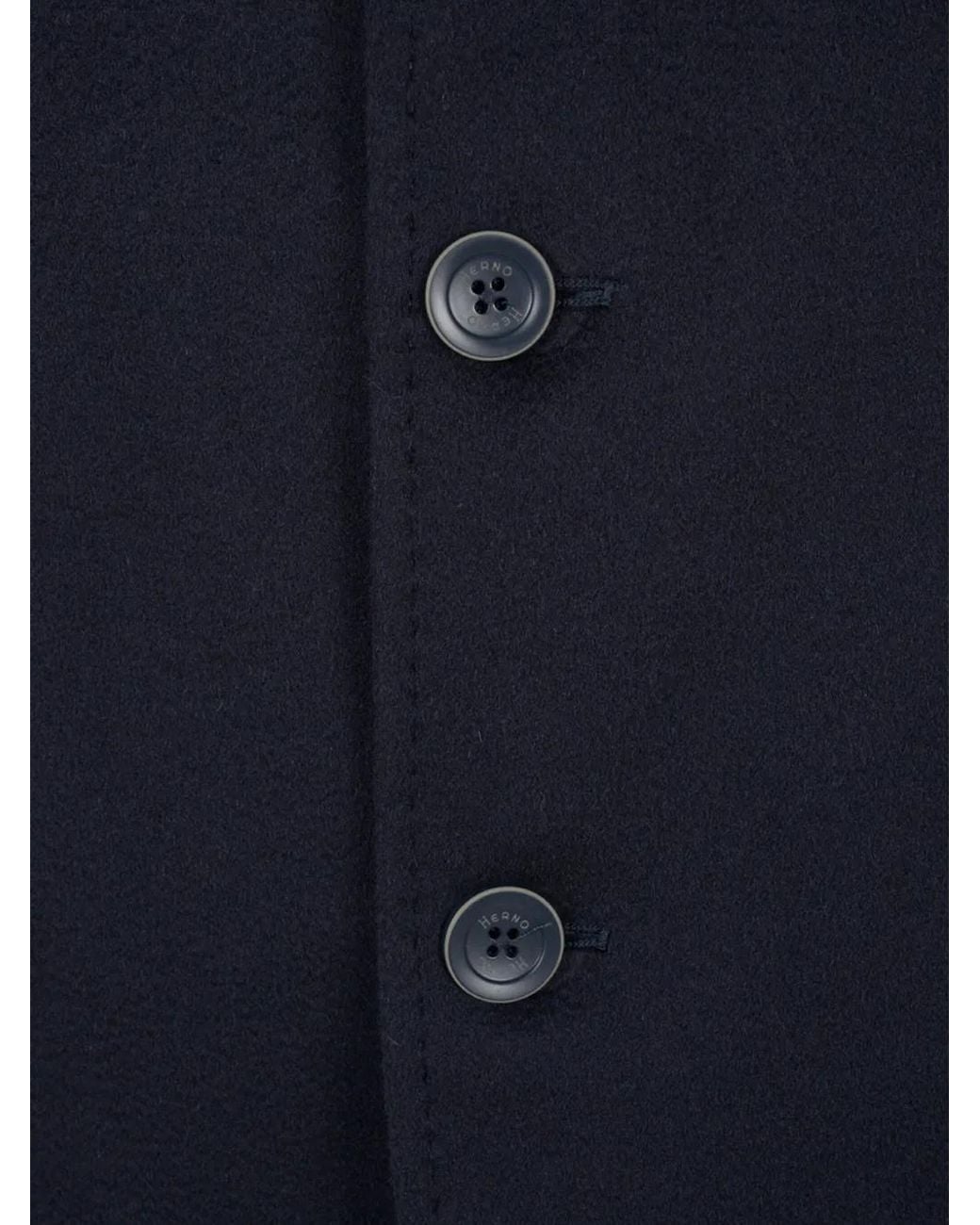 Herno Blue Double-Breasted Jacket for men