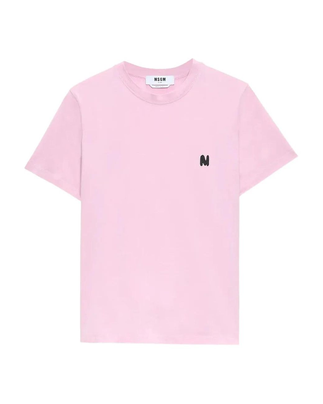 MSGM Pink Cotton T-Shirt