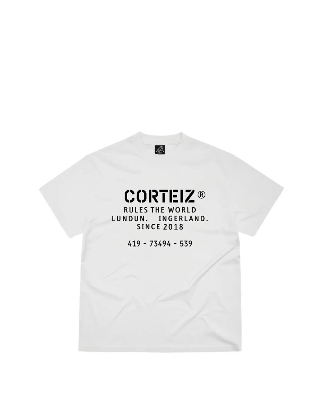 corteiz White Graphic-Print T-Shirt