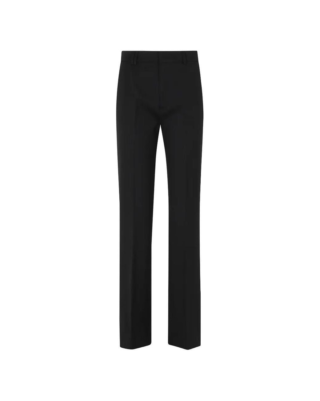 Seventy Black Pressed-Crease Belt-Loops Trousers