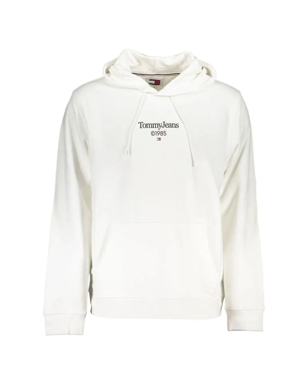 Tommy Hilfiger White Logo-Print Hoodie for men