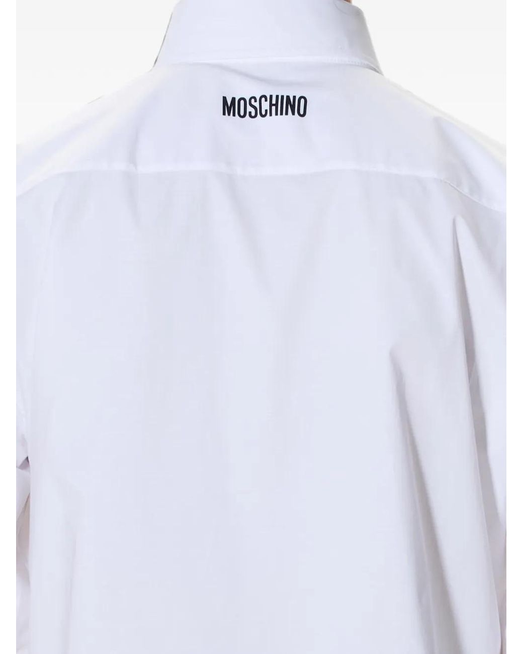 Moschino White Poppy-Print Shirt