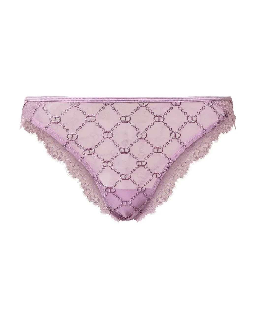 Twinset Pink Lace-Trimmed Briefs