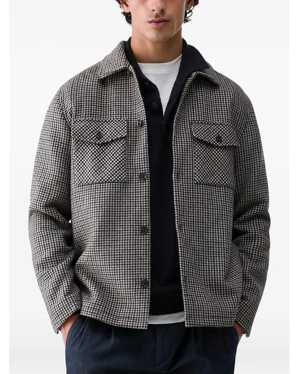 Liu Jo Gray Jacket Overshirt for men