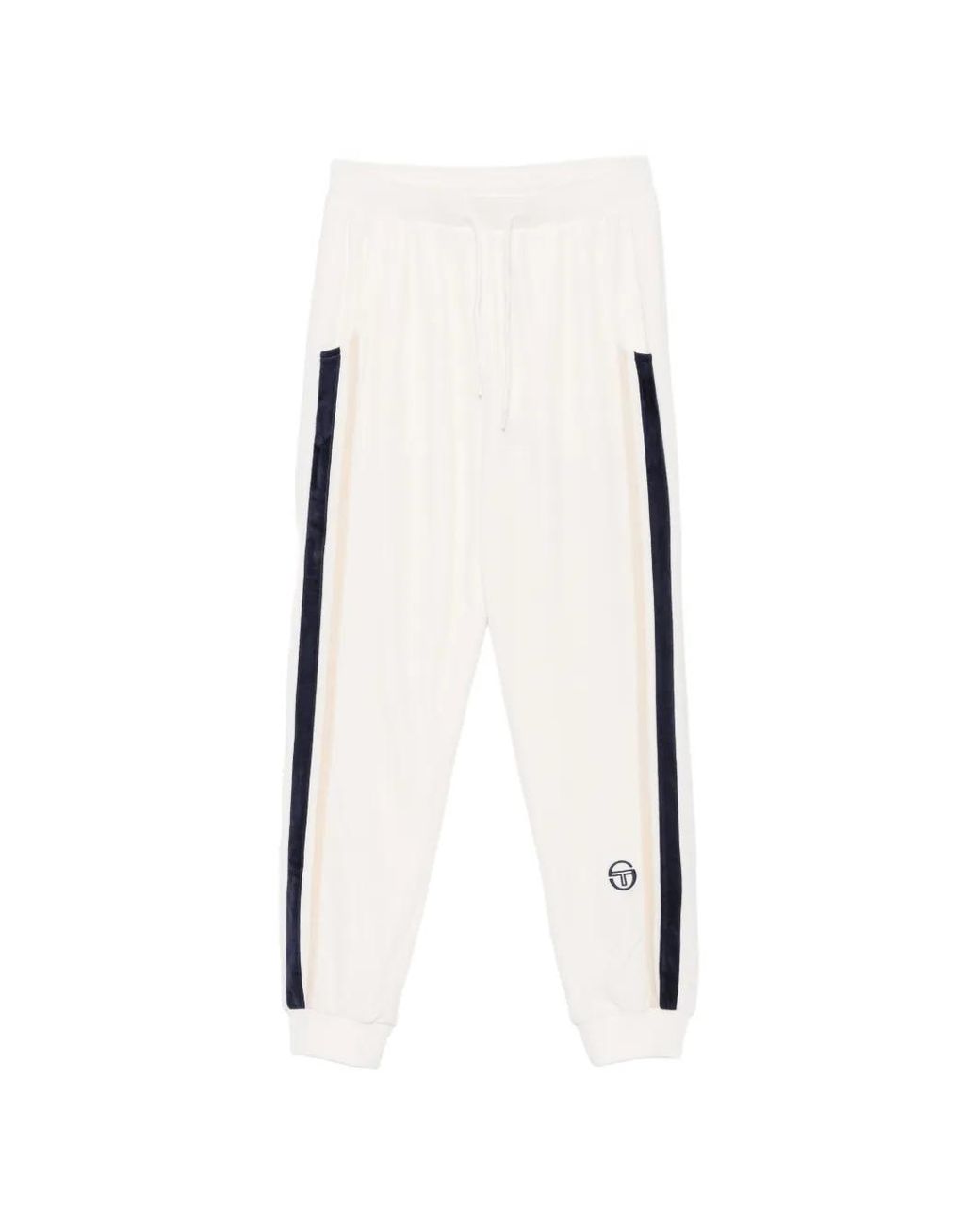 Sergio Tacchini White Damarindo Velour Track Pants for men