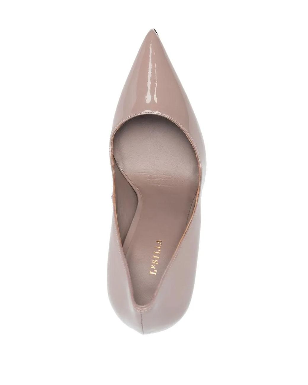 Le Silla White 115Mm Eva Patent Leather Pumps