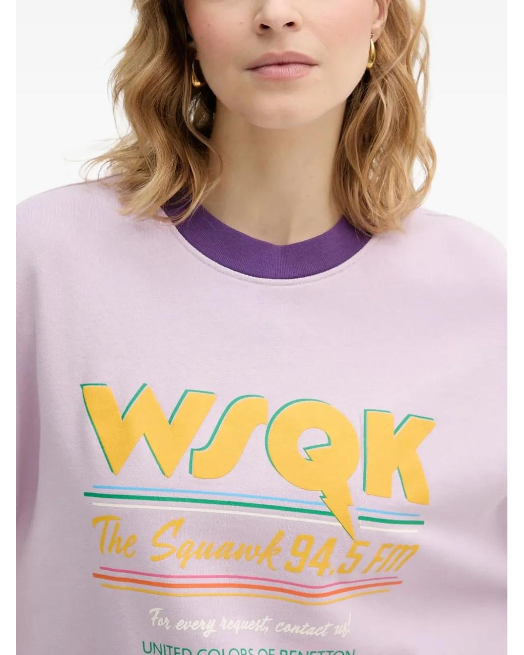 Benetton White X Stranger Things Crew-Neck Sweatshirt