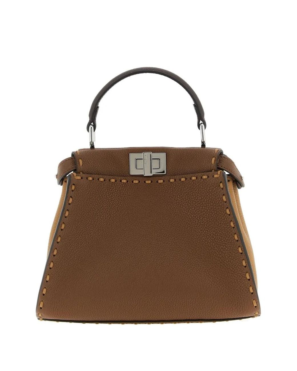 Fendi Brown Peekaboo Selleria Handbag