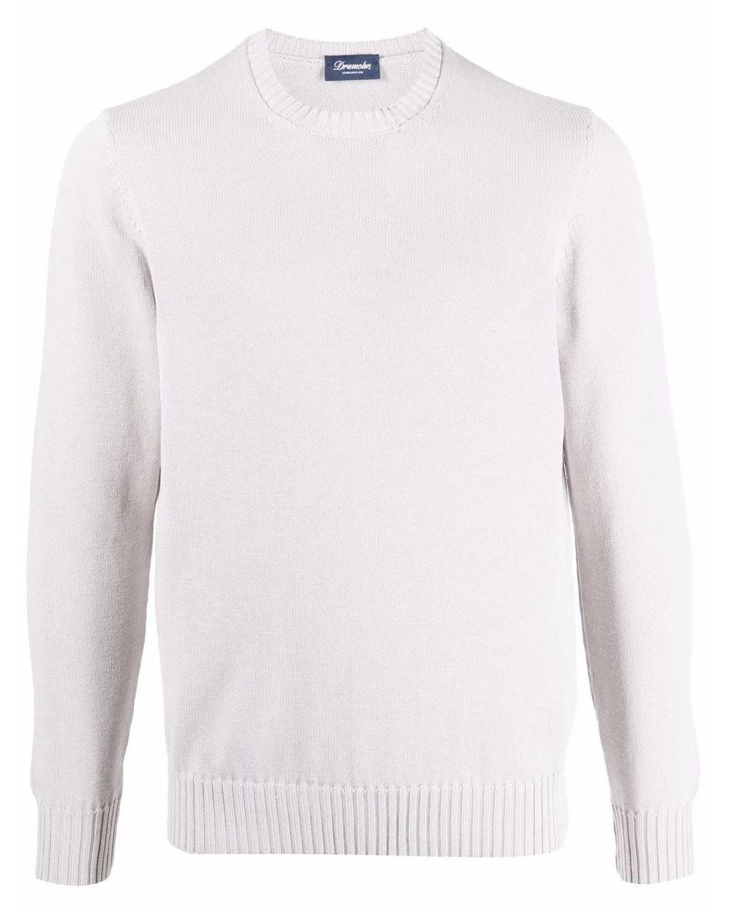 Drumohr White Round-Neck Jumper for men