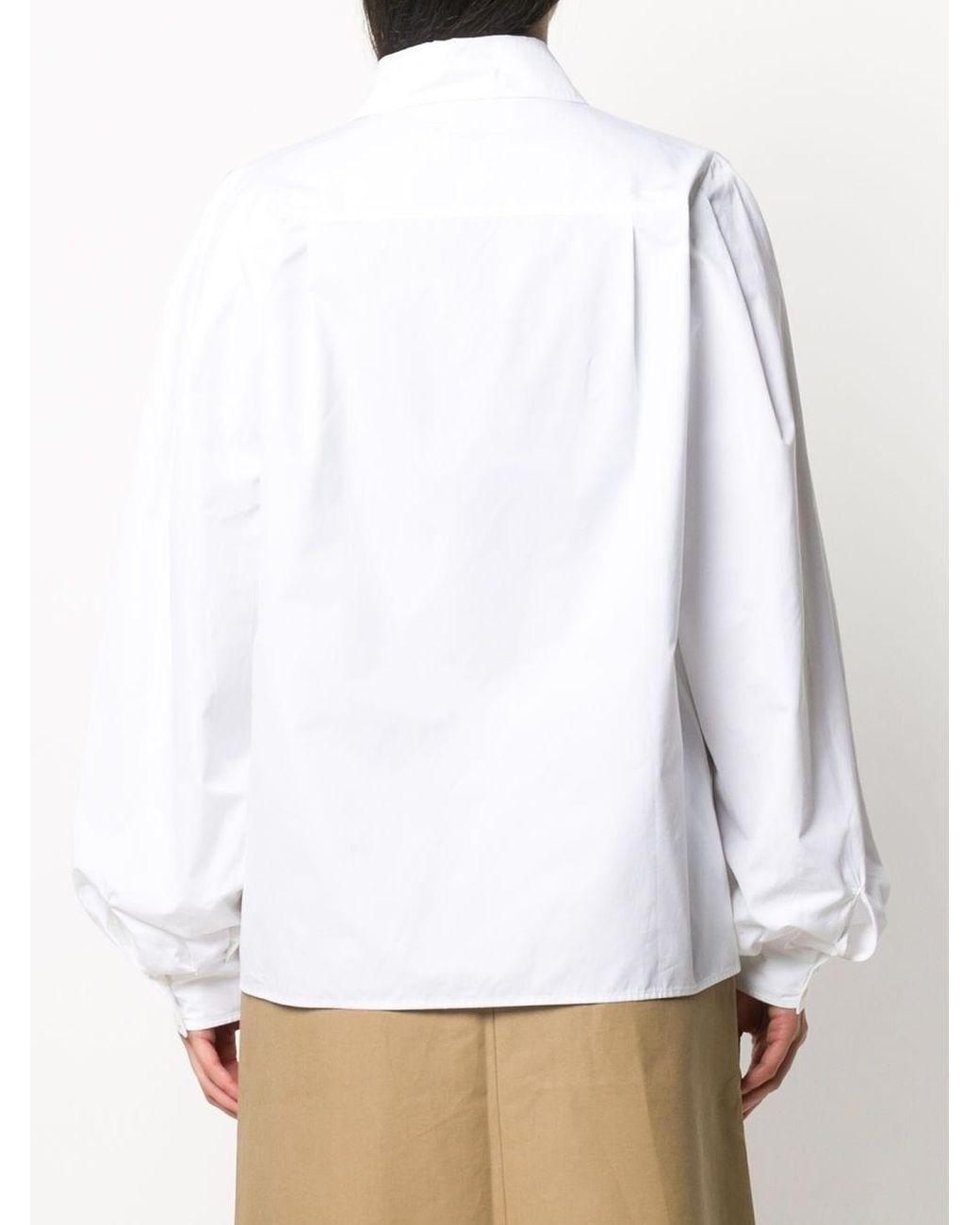 Givenchy Baumwolle Hemd mit Kettenkragen in Weiß - Lyst