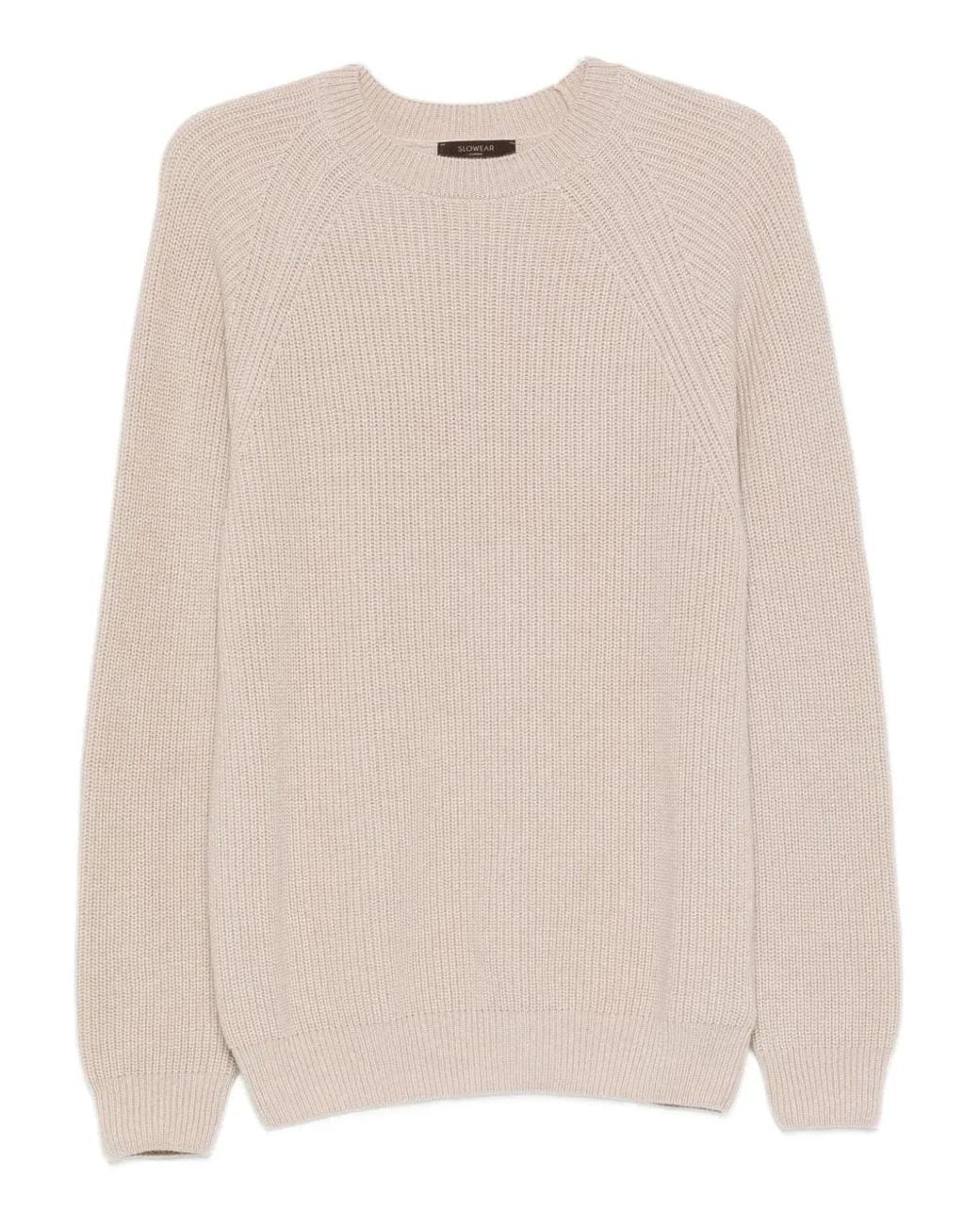Zanone Natural Raglan-Sleeve Cashmere Sweater for men