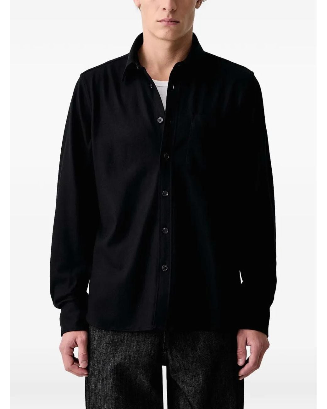 Camicia Button-Down A Maniche Lunghe di Rag & Bone in Black da Uomo