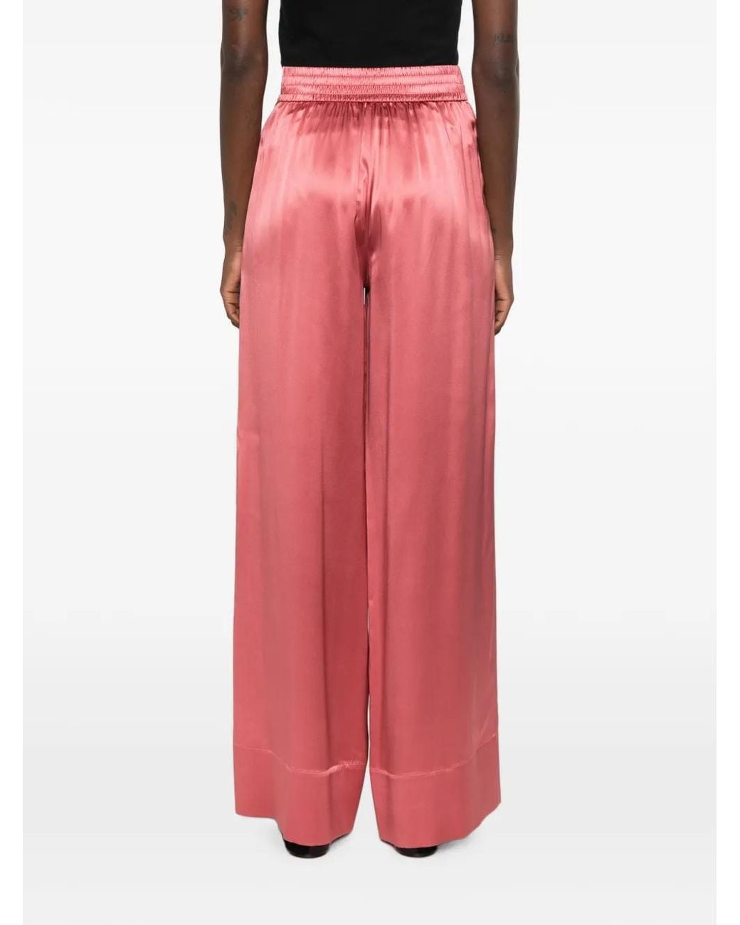 Joseph Pink Pantalon Palazzo À Taille Élastiquée Dijon