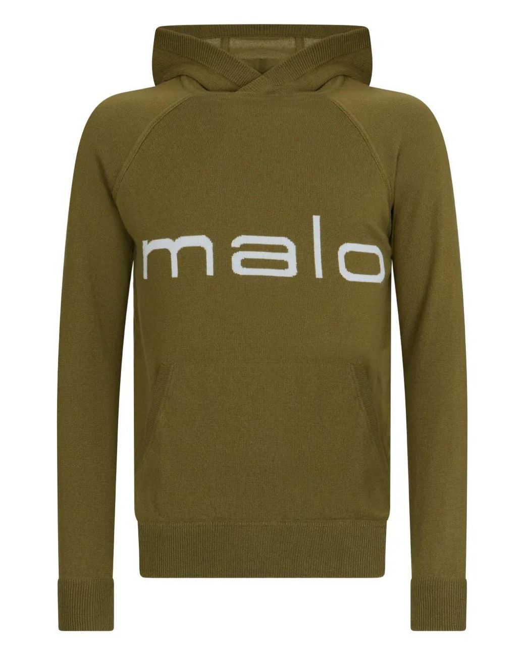 Malo Green Logo-Detail Hoodie for men
