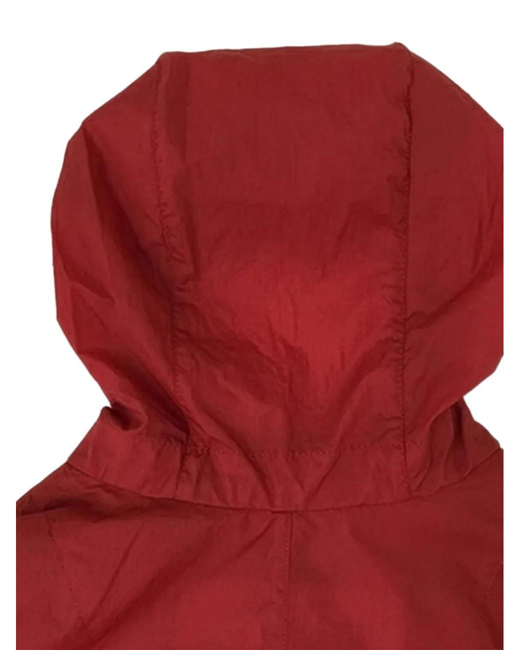 Herno Red Hooded Zip-Up Jacket for men